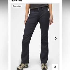 Prana Womens Black Halle Hiking Outdoor Pants Size 6